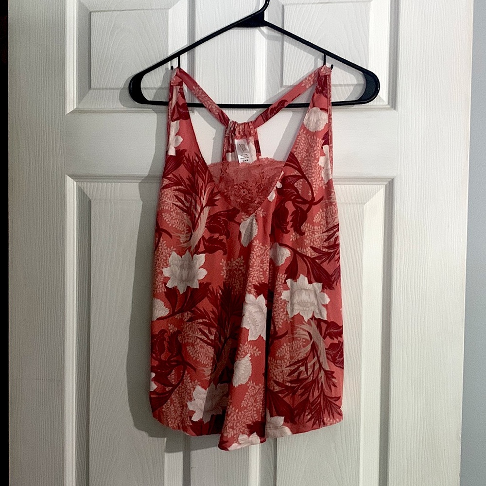 Pink Pajama floral tank top